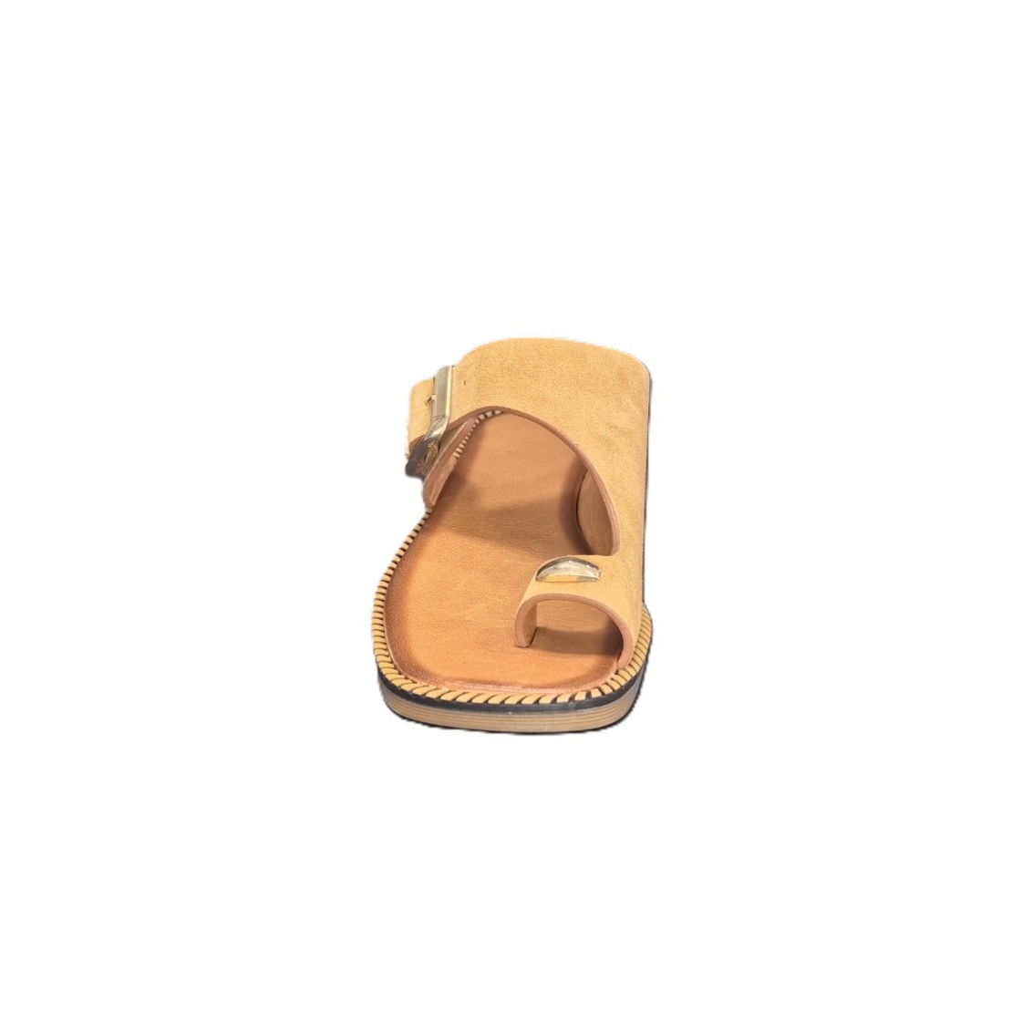 Women's slippers / genuine leather / 7118/taba