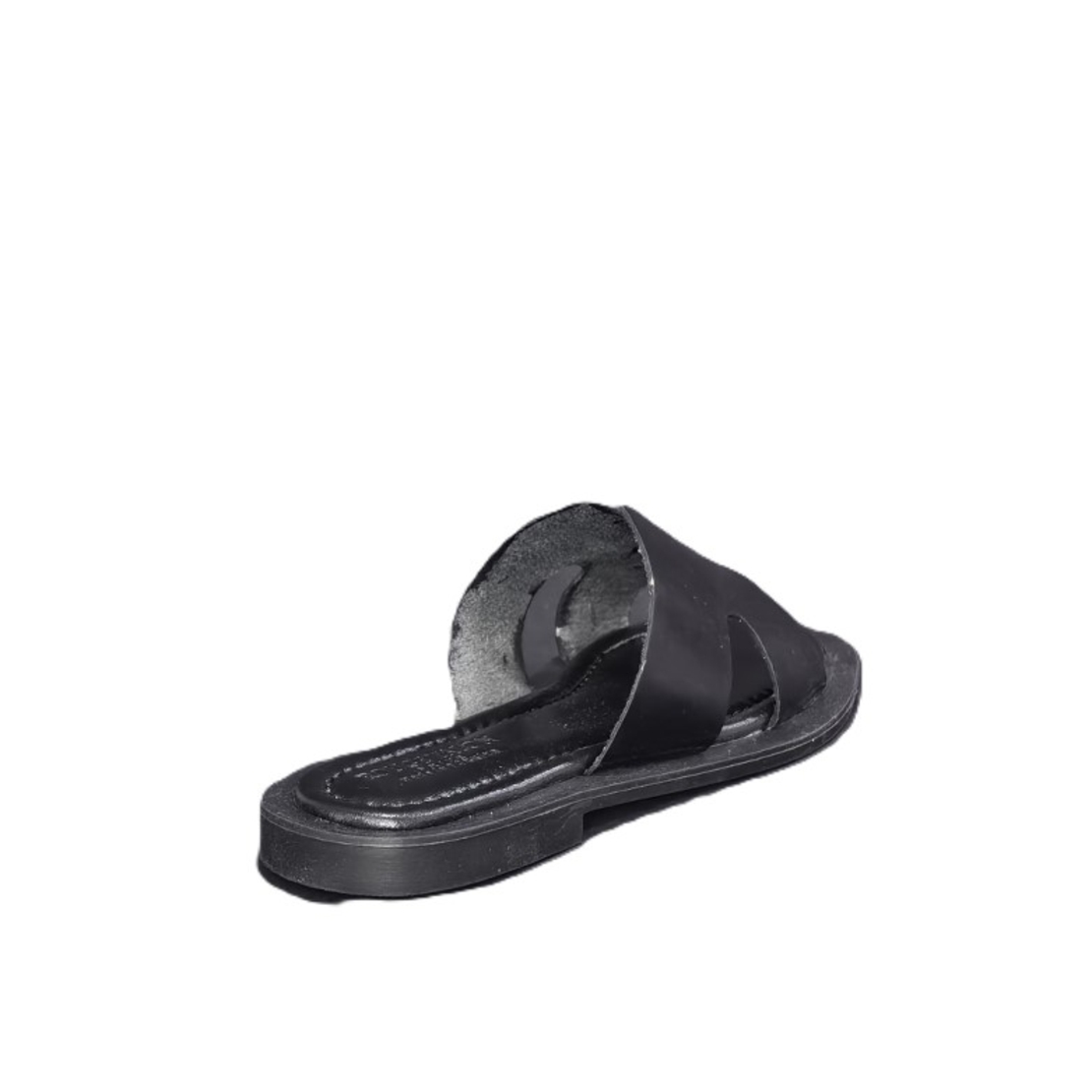 Women's slippers / genuine leather / 7566/black