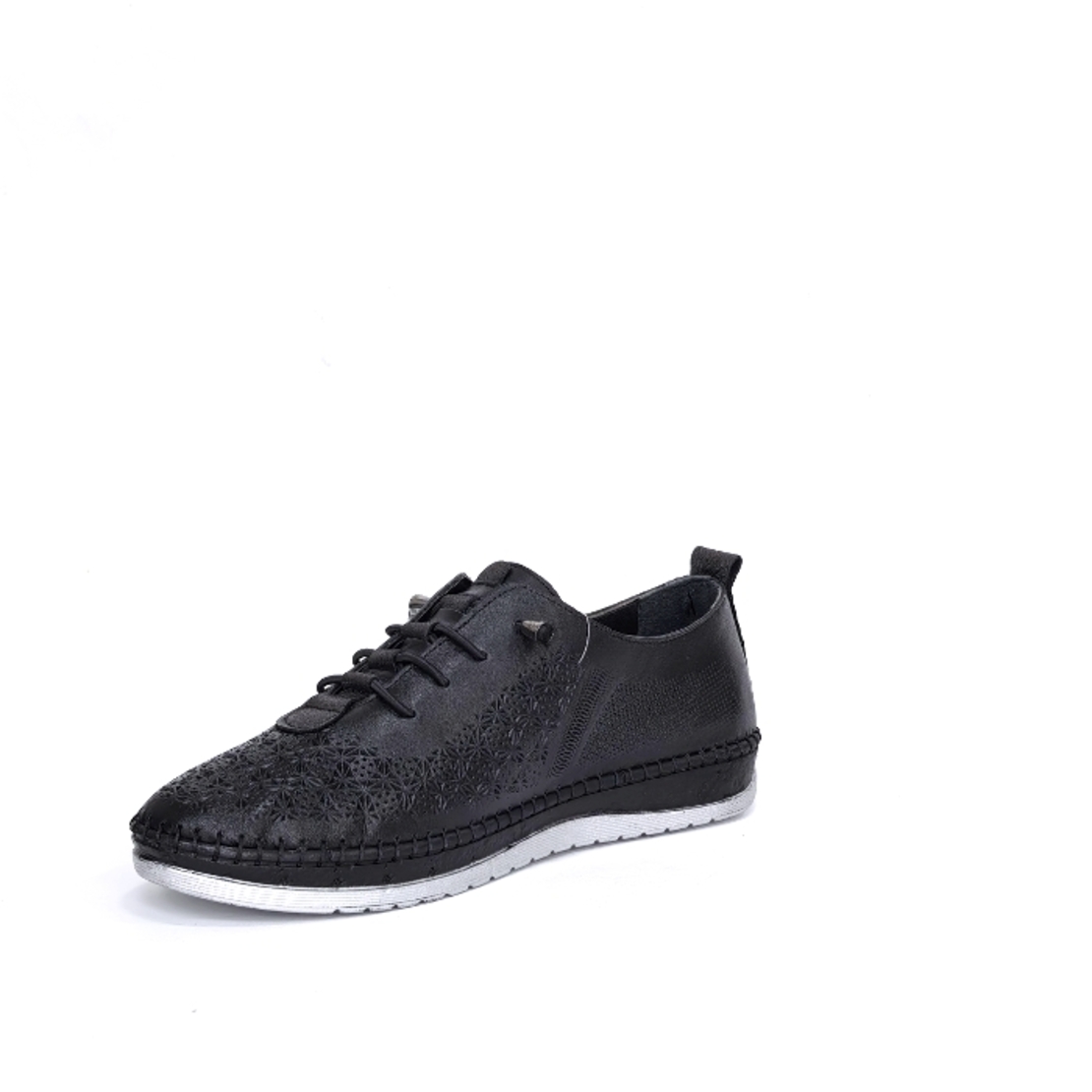 Women's casual shoes / genuine leather / anatomical insole / black / 756