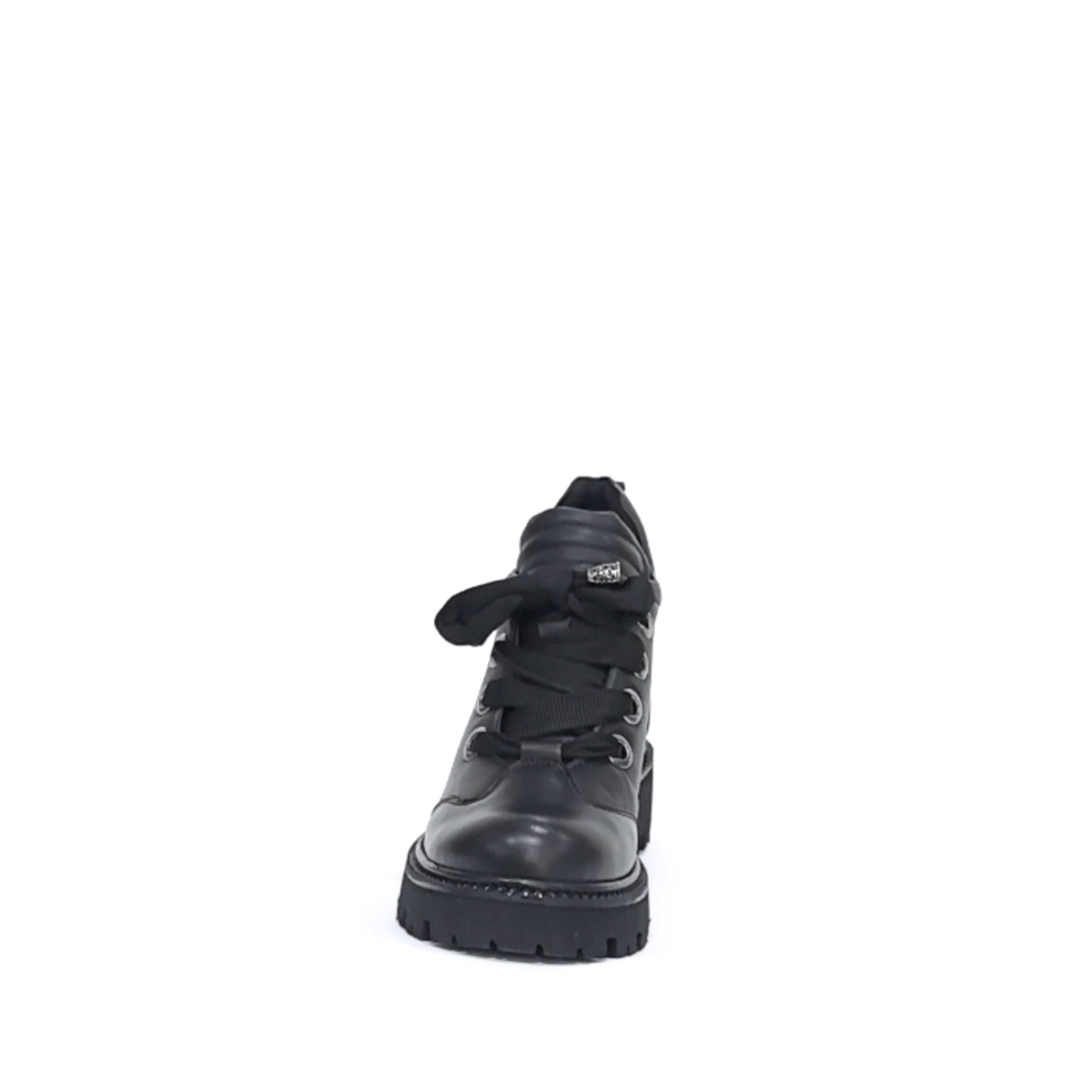 Women's casual boots made of natural leather in black/7334