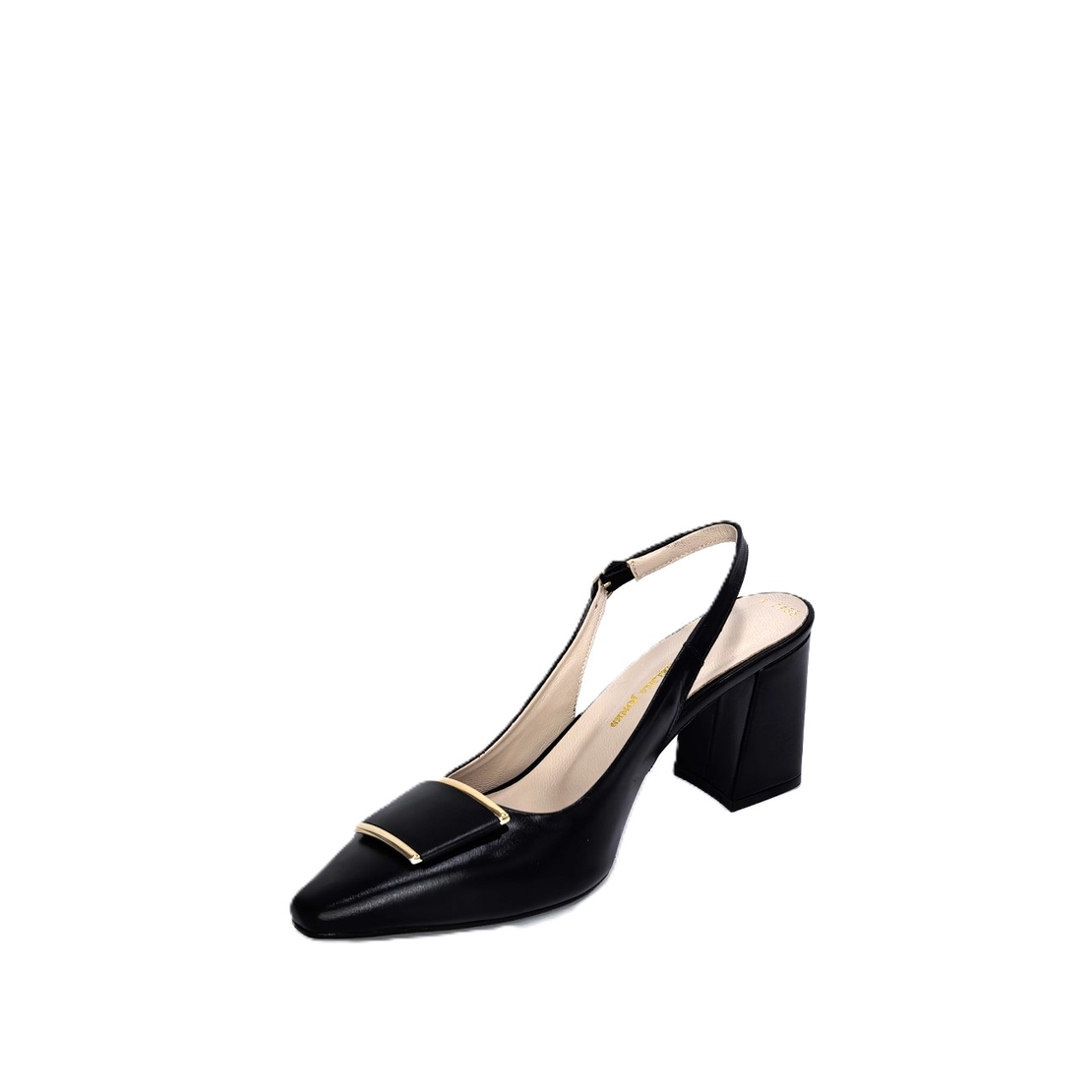 Women's elegant shoes / genuine leather /729-35/black