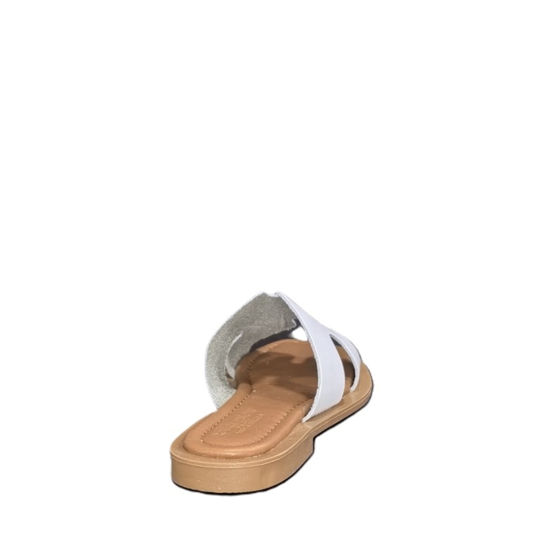 Women's slippers / genuine leather / 7566/white