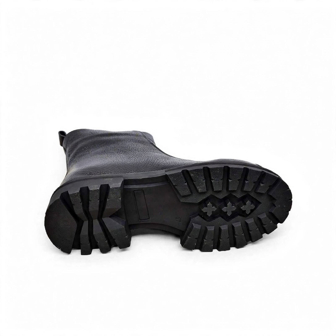 Women's boots with lamb's wool/genuine leather/79-28/black/