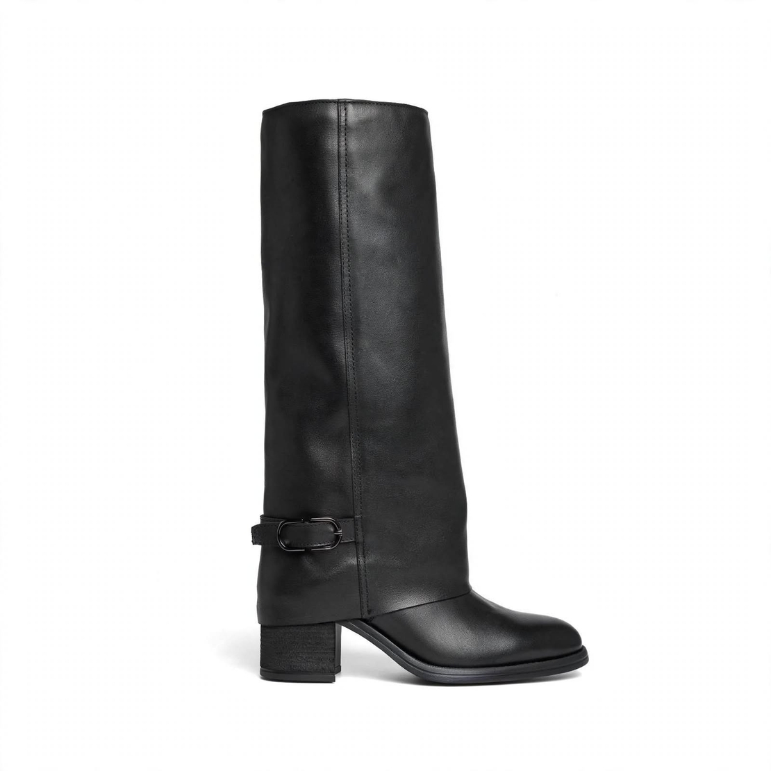 Elegant women's boots / genuine leather / 724-28 / black