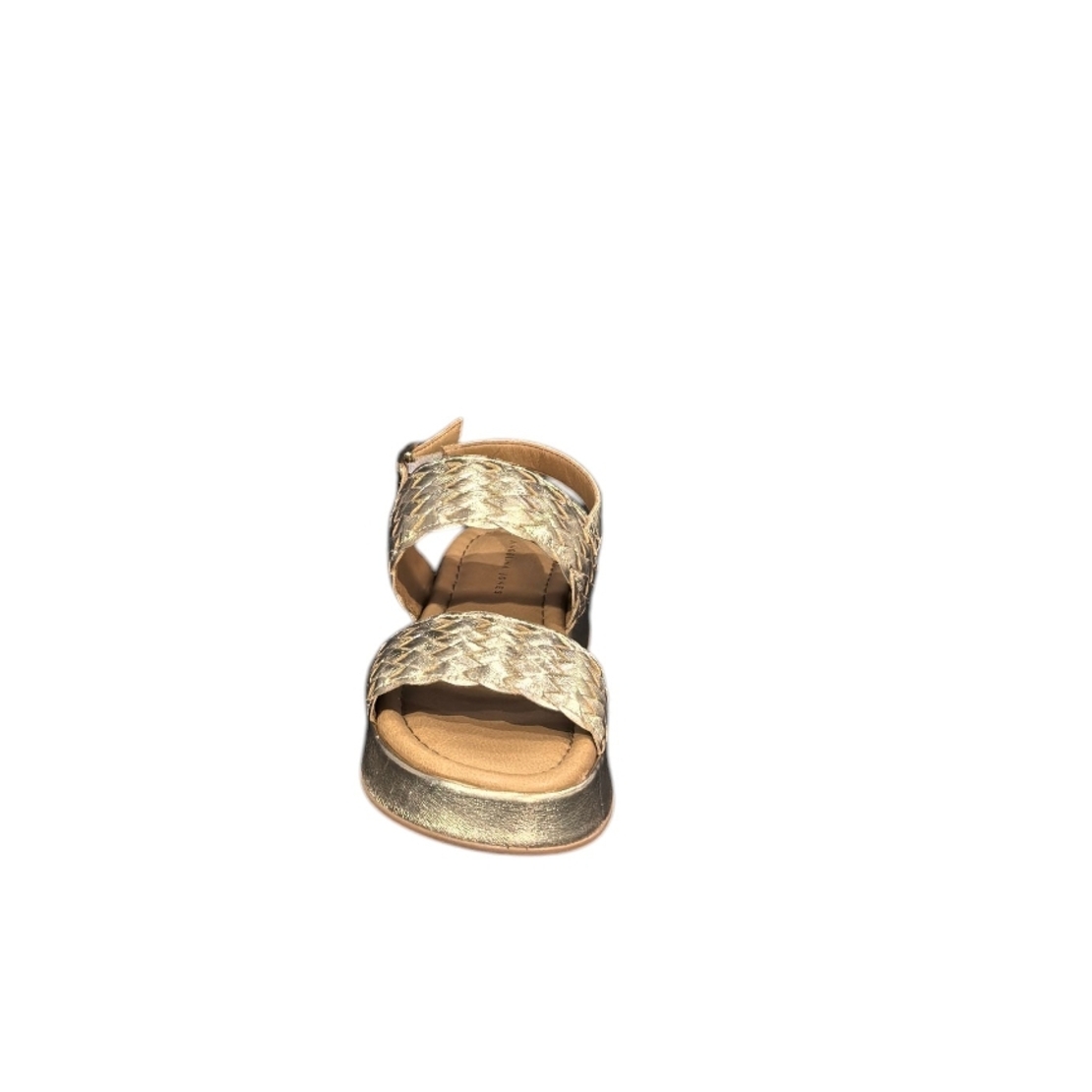 Women's casual sandals / genuine leather /714/ gold / platform