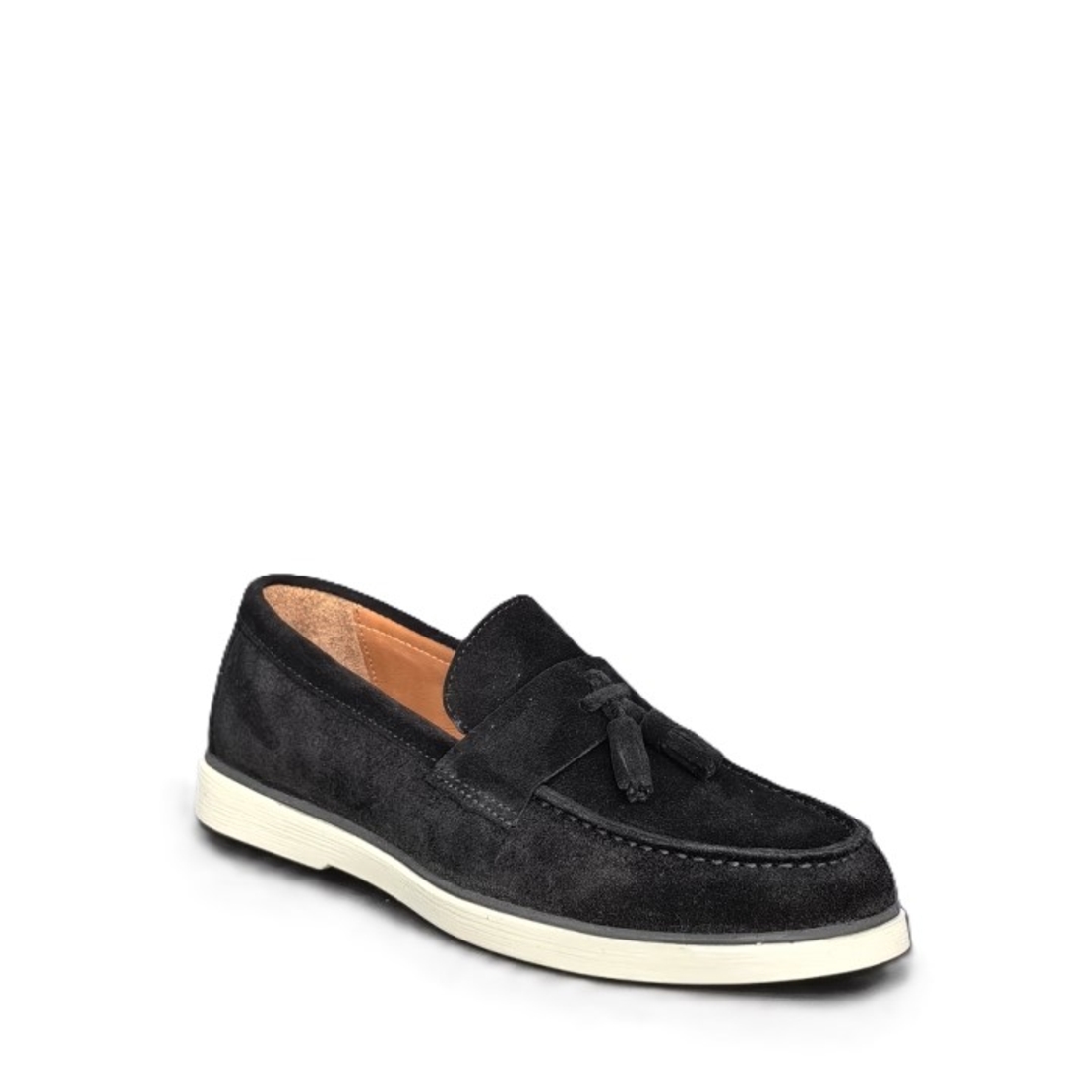 Мъжки мокасини / лоуфъри  / естествена кожа / 7123/черно/ анатомична стелка