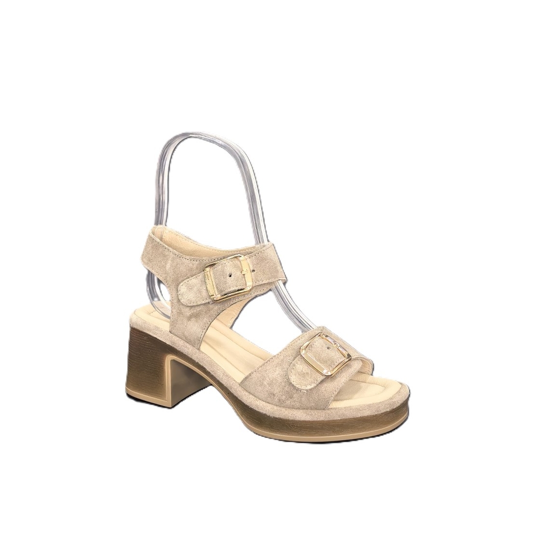 Ladies' elegant sandals / natural leather / 725-02/beige/
