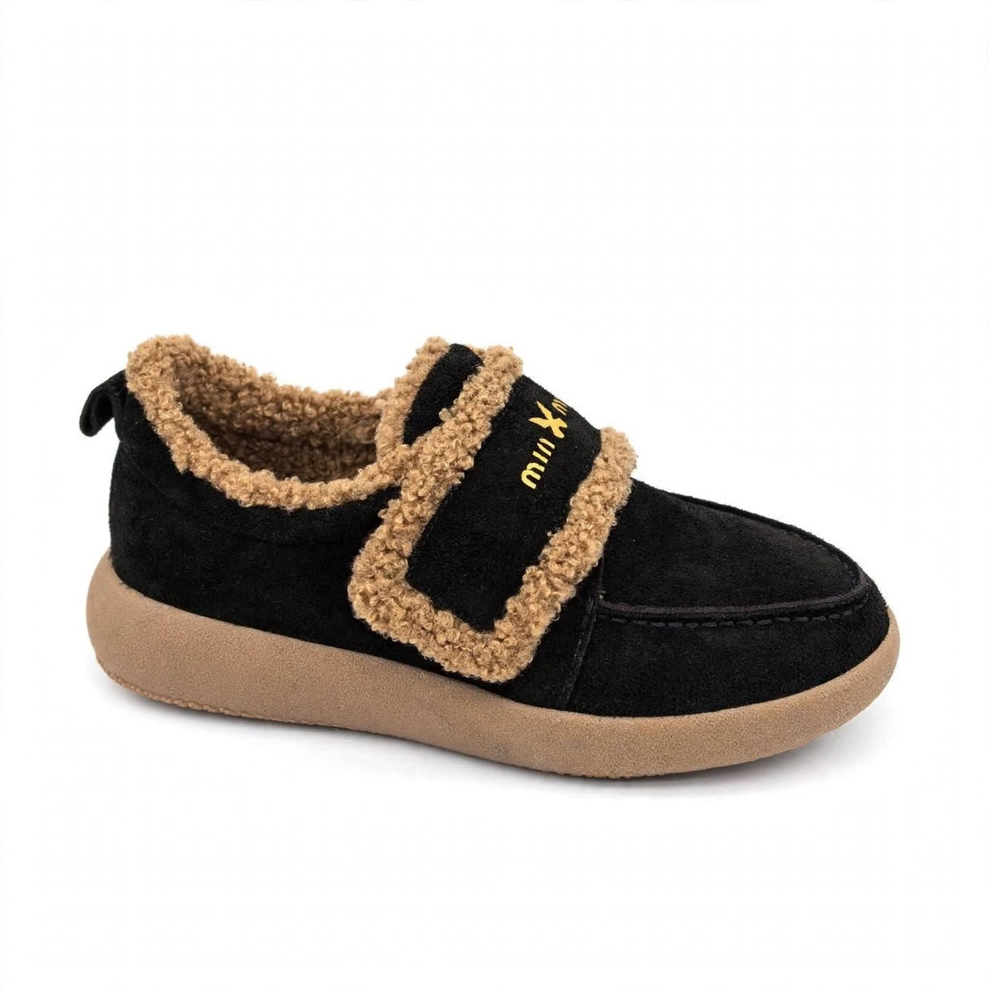 Women's loafers / genuine leather / 760-54 / black suede