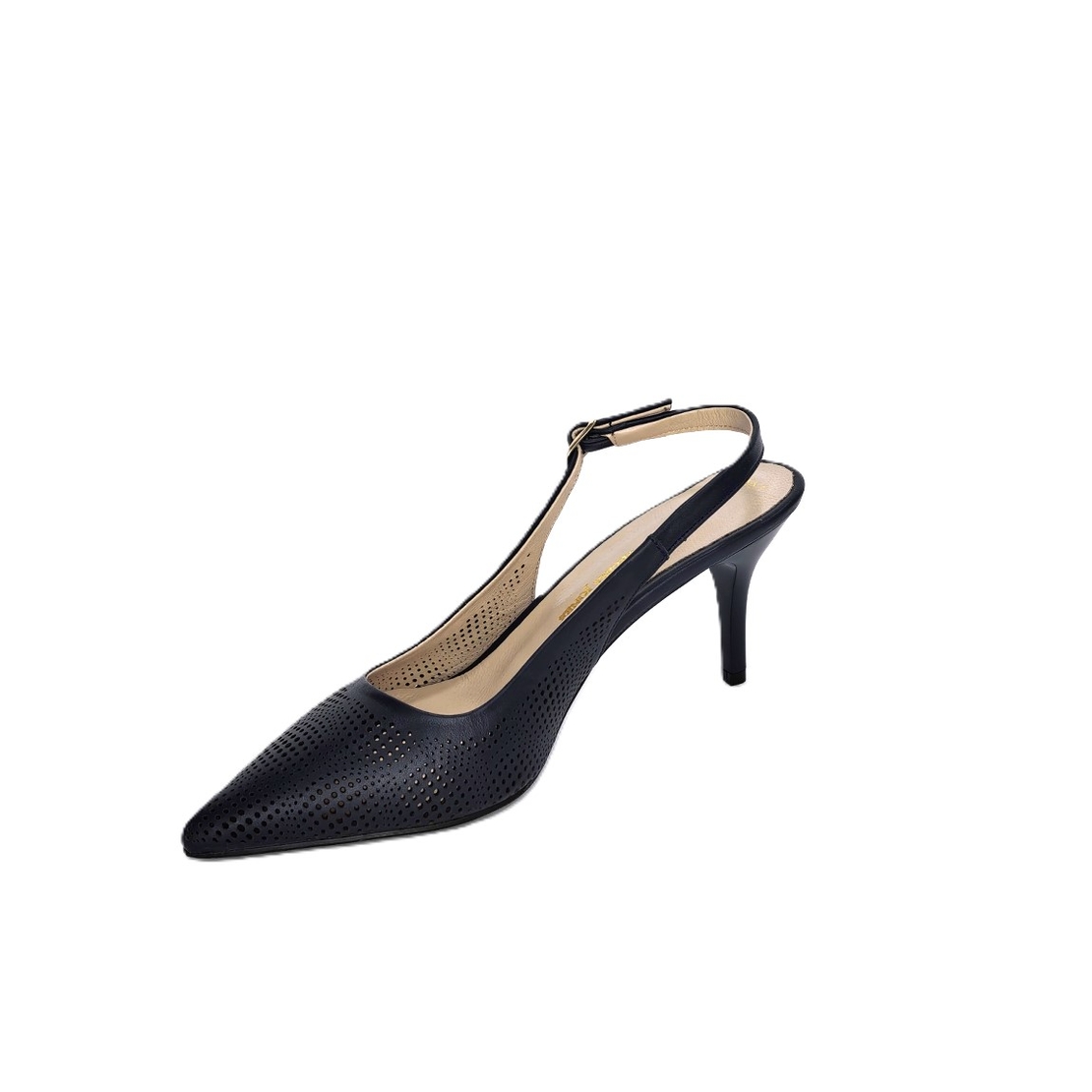 Women's elegant shoes/natural leather/726-51/blue