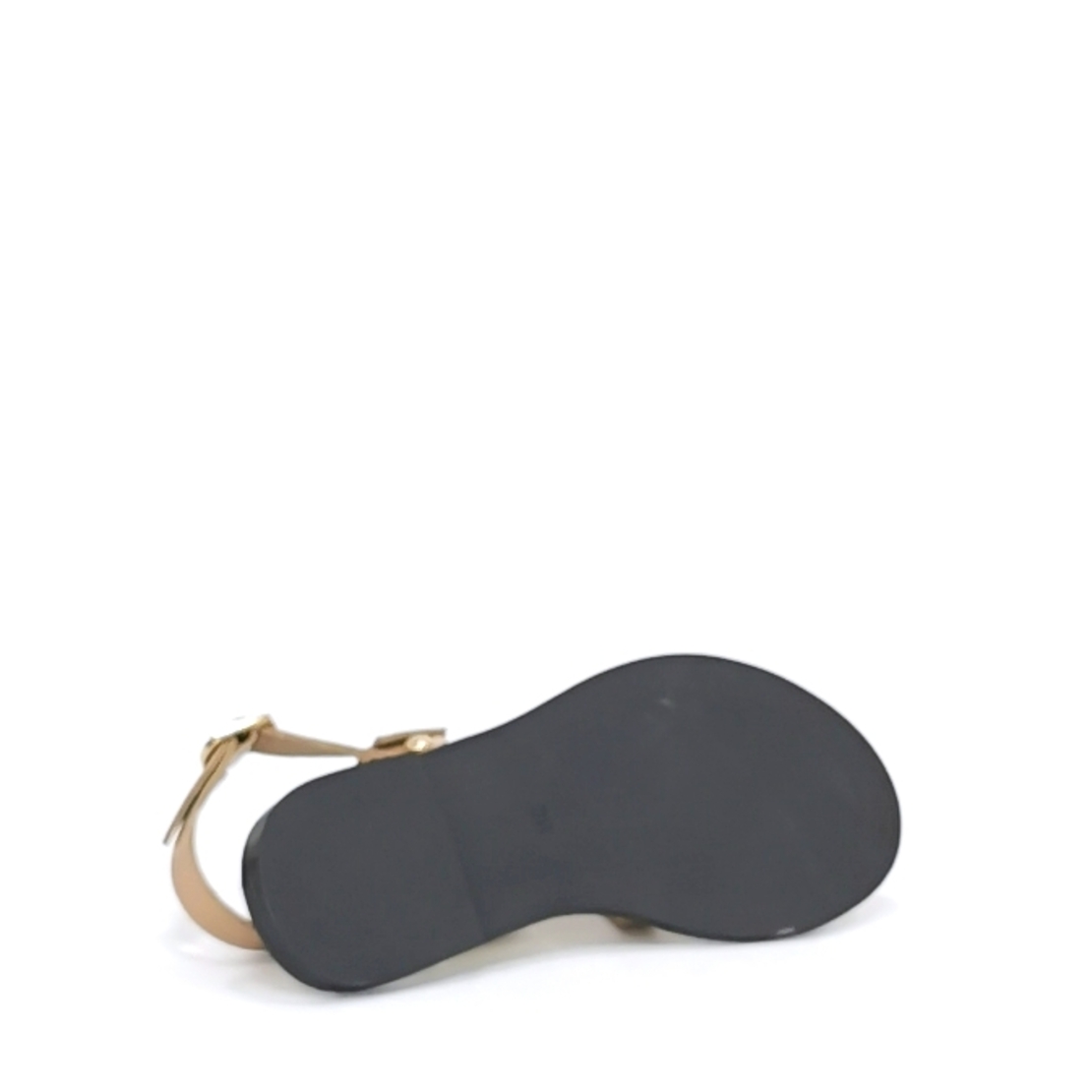 Women's sandals / natural leather / beige + gold /7260