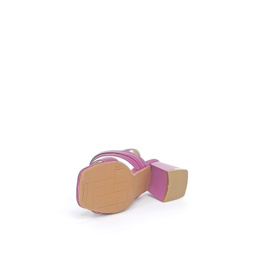 Women's elegant sandals / natural leather / purple /7477