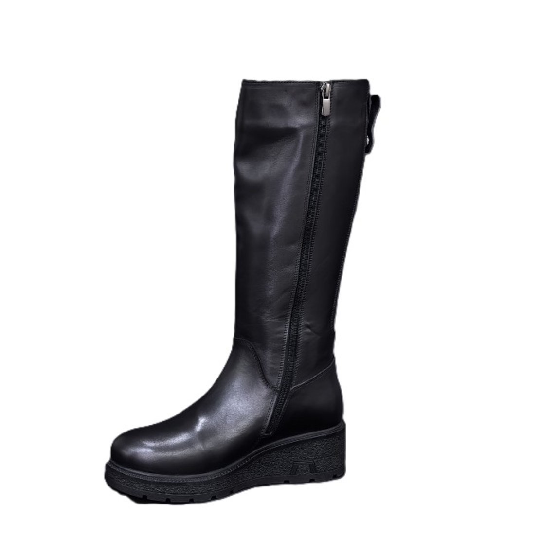 Дамски ежедневни ботуши / естествена кожа /черно /723-11