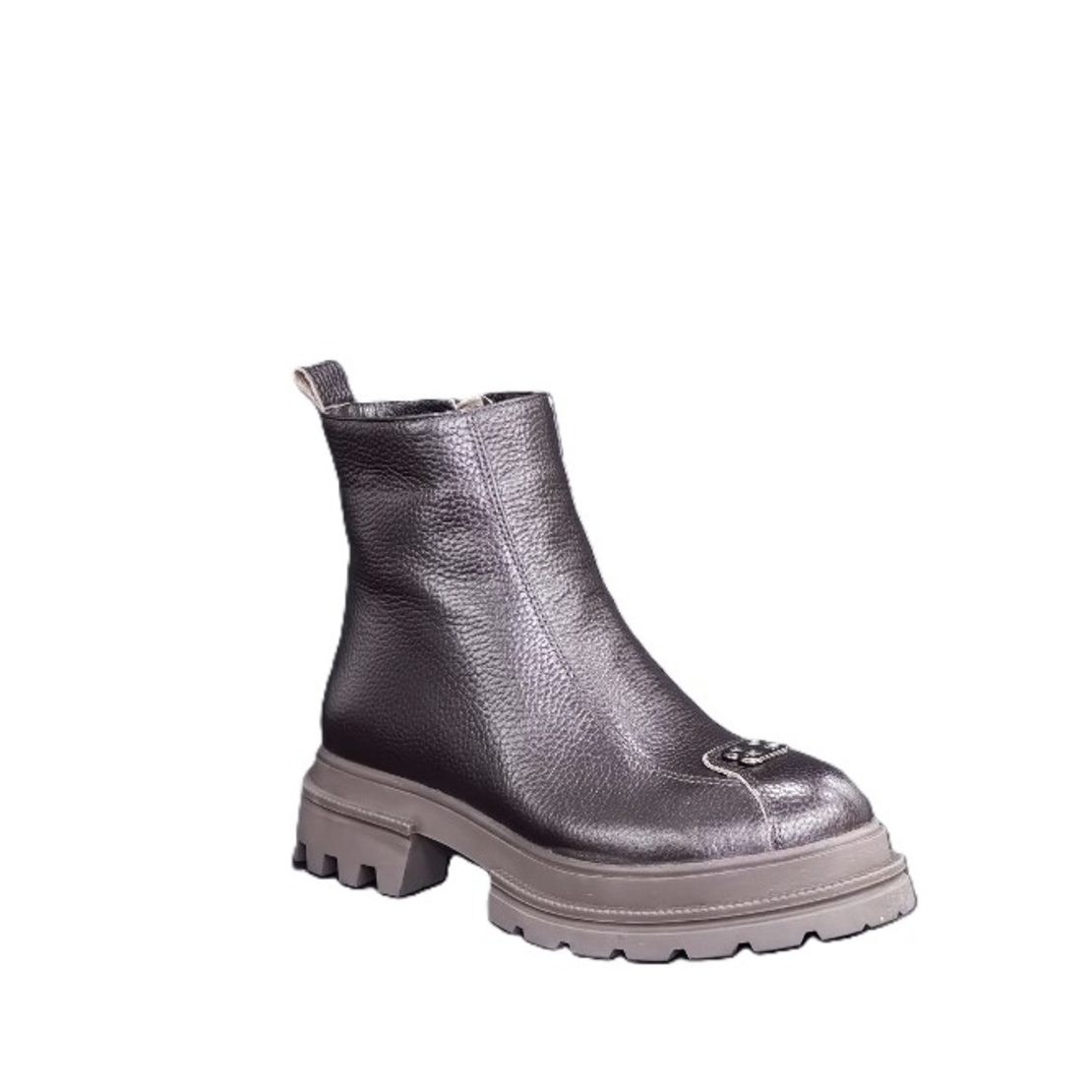 Дамски ежедневни боти / естествена кожа /  75-08/ кафяво