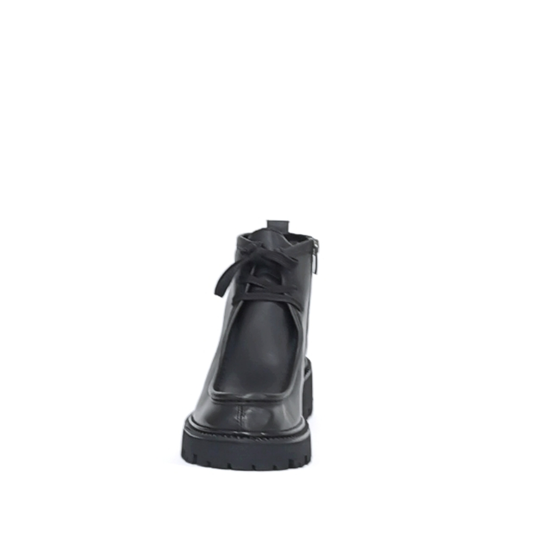 Women's casual boots made of natural leather in black/7333