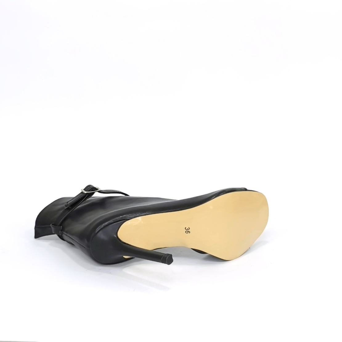 Women's elegant sandals / eco leather / black/7212