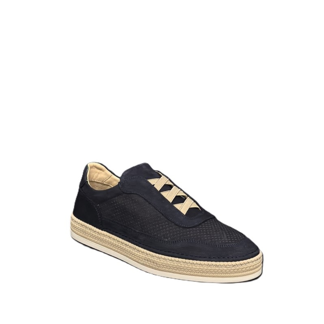 Мъжки сникърс / кец / естествена кожа / 70-02 / синьо/ анатомична стелка