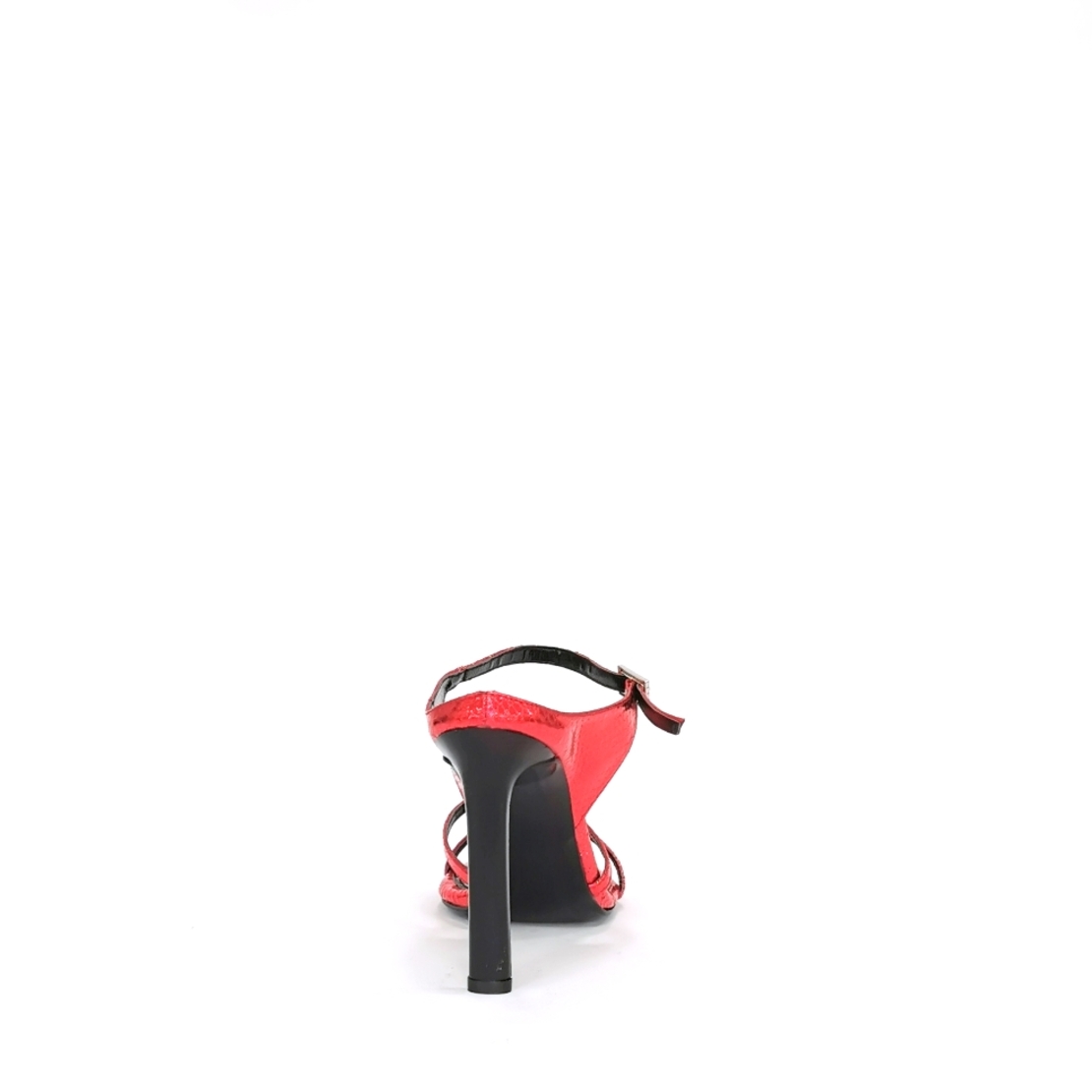 Women's elegant sandals / natural  leather / red/7250