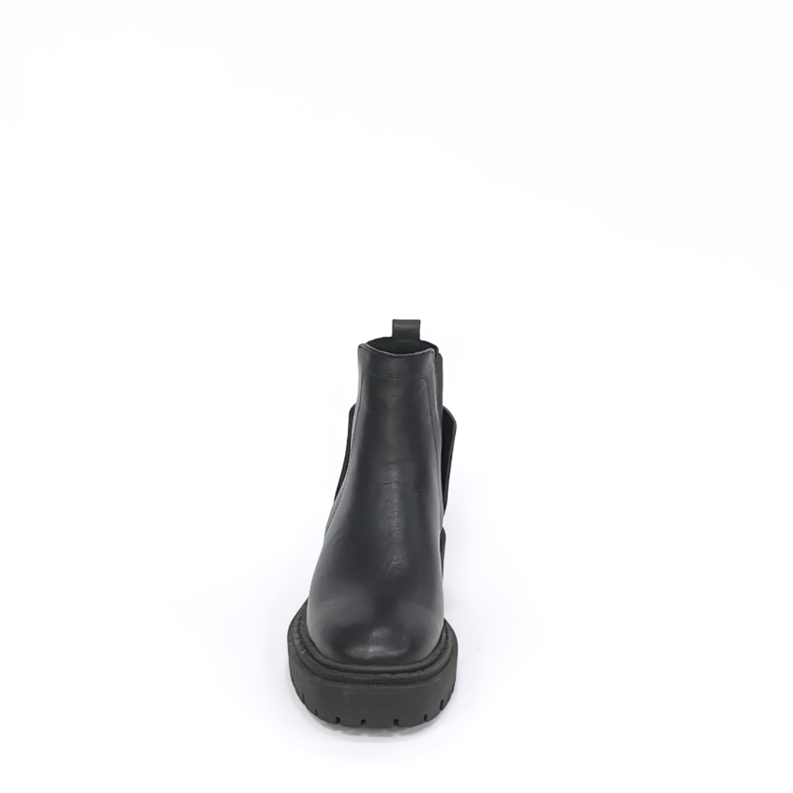 Women's casual boots made of natural leather in black/76694