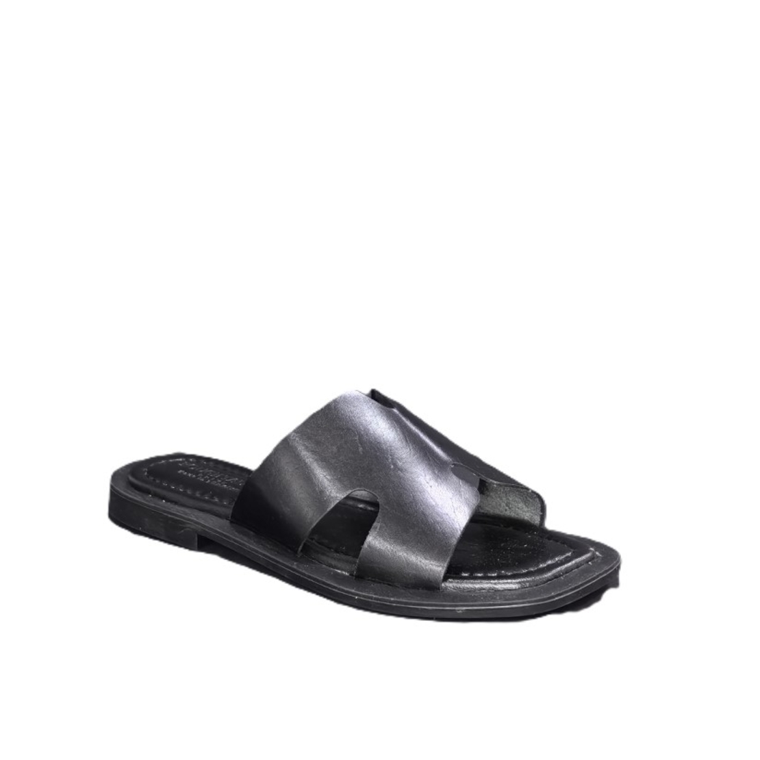 Women's slippers / genuine leather / 7566/black