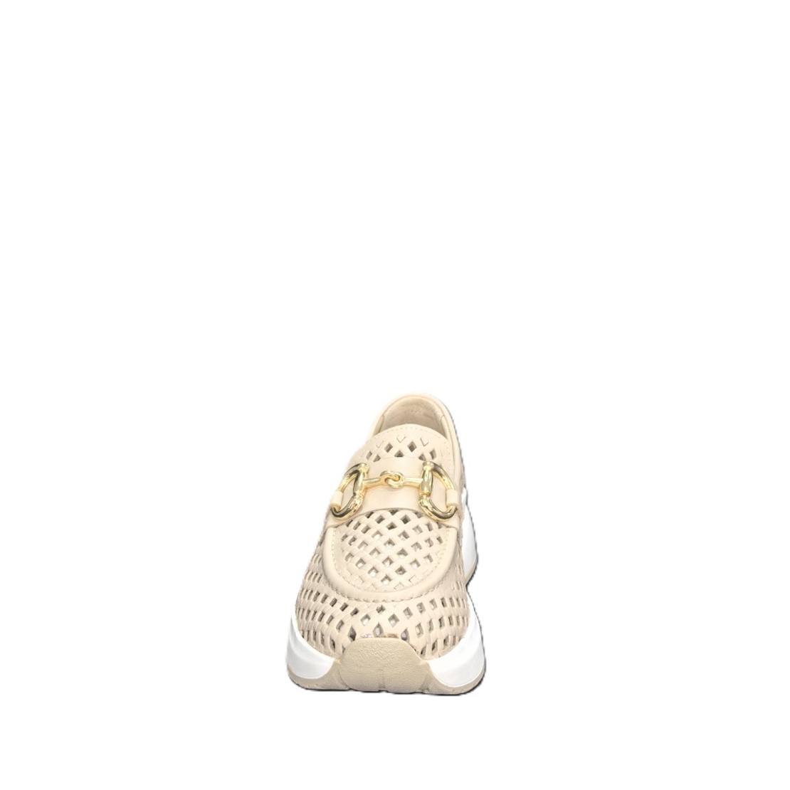 Women's moccasins / loafers / genuine leather / 72-98 / beige / anatomical insole