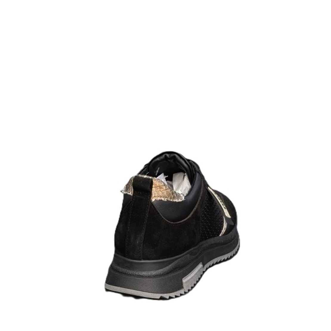 Дамски сникърс / кец / естествена кожа /723-35/черно