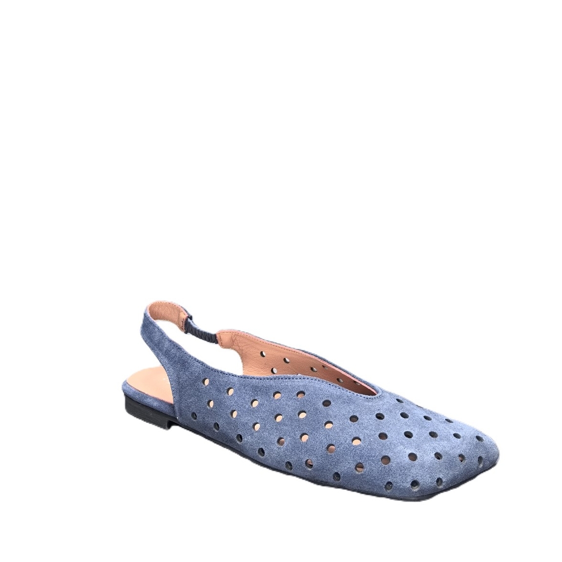 Women's moccasins/slippers / genuine leather/716-42/blue