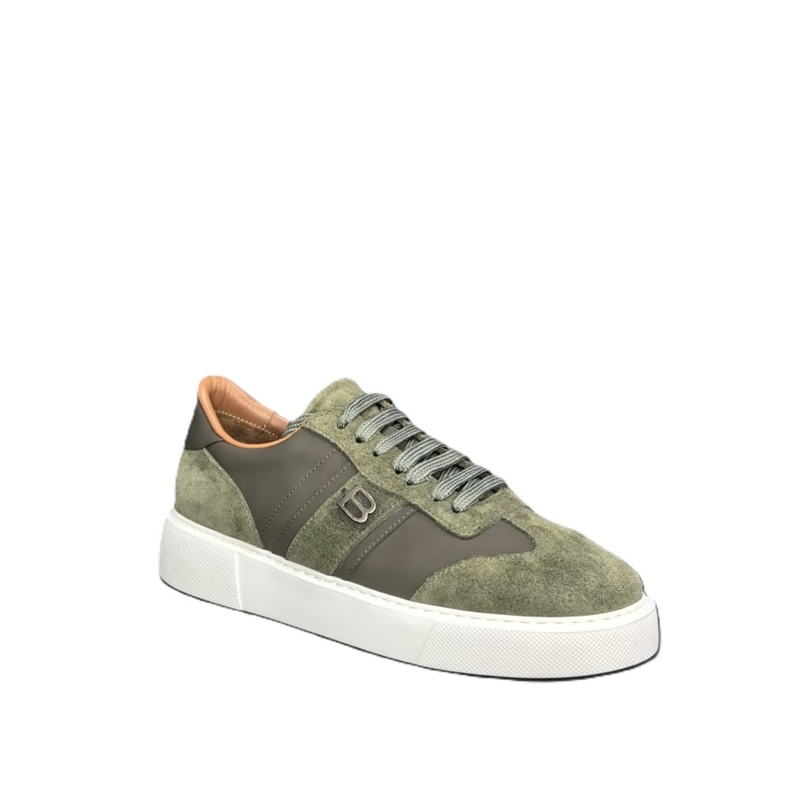 Men's sneakers / sneaker / genuine leather /74-30/green