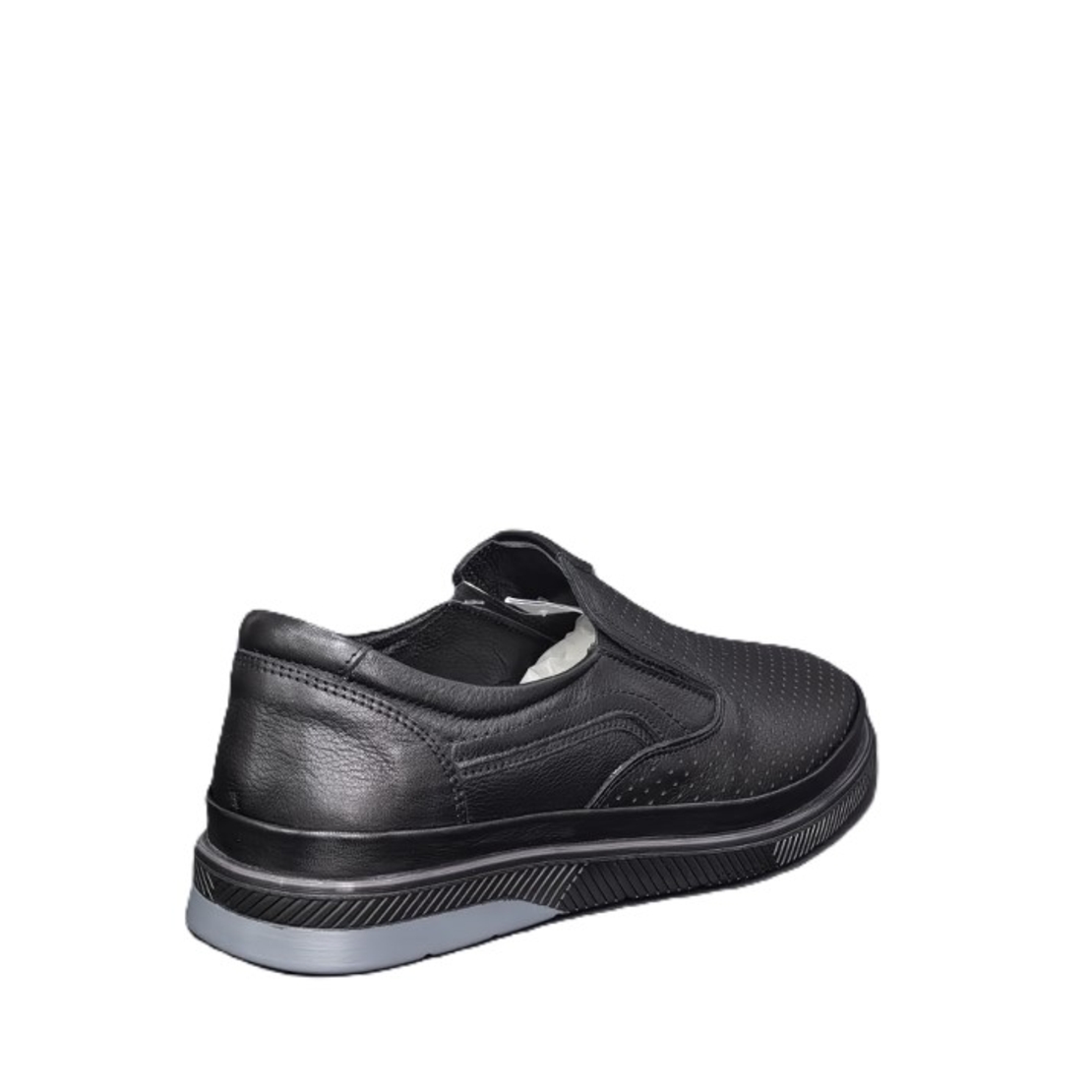 Мъжки мокасини / лоуфъри  / естествена кожа / 7425/черно/анатомична стелка