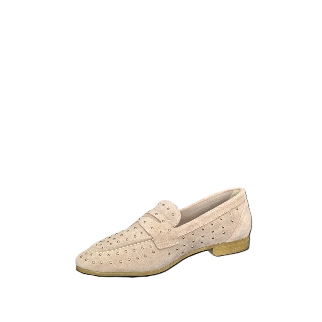Women's moccasins / loafers / genuine leather / 78-67 / beige