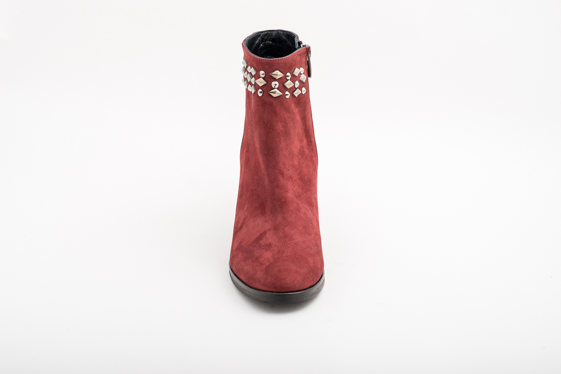 Ladies' elegant boots / genuine leather /5805/burgundy
