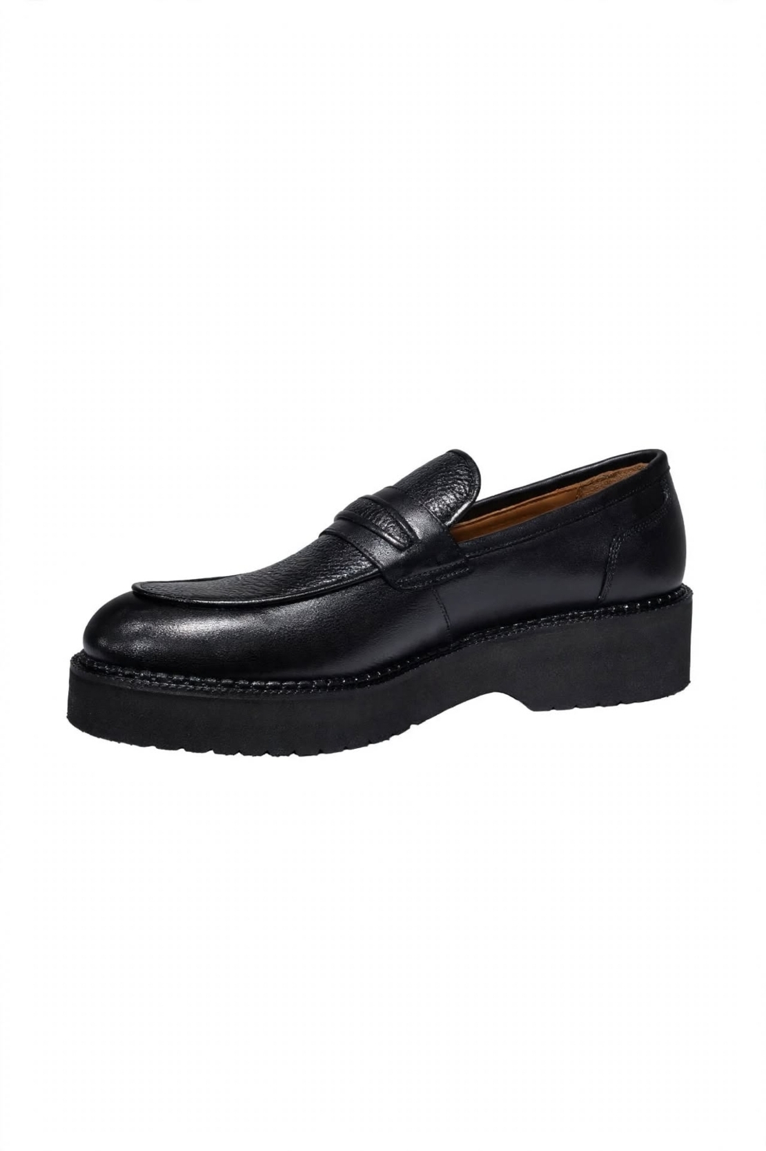 Men's elegant shoes/loafers / genuine leather / 766 / black