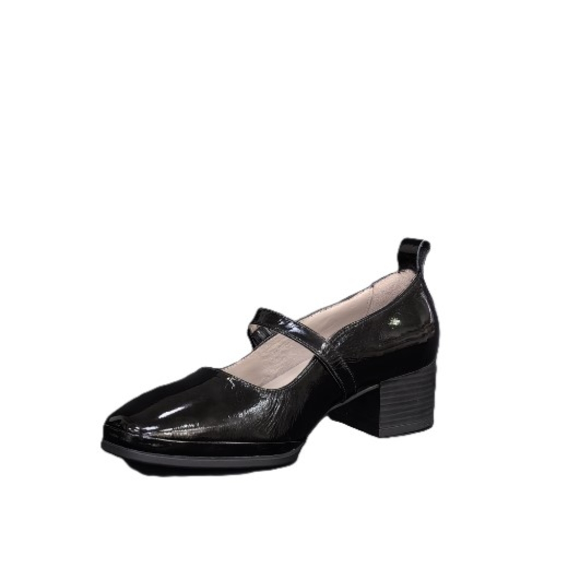 Women's casual shoes / genuine leather / anatomical insole / black / 756-46