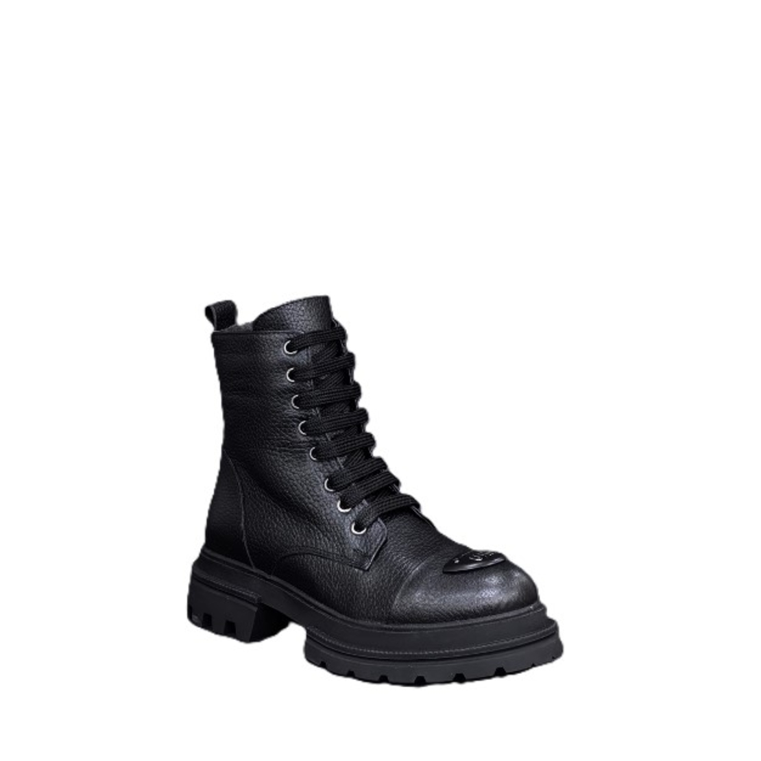 Дамски ежедневни боти / естествена кожа /  7901/ черно