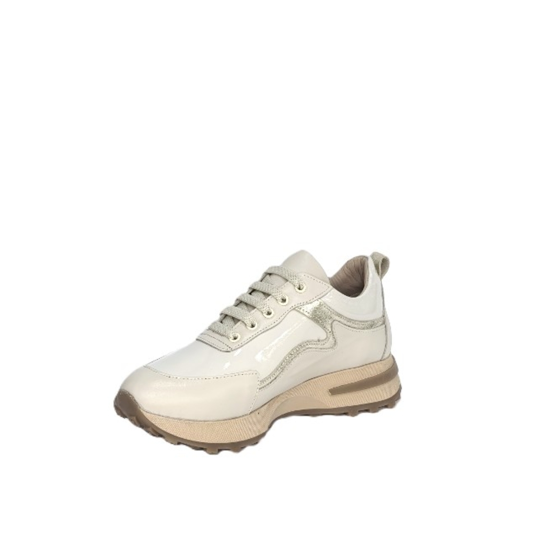 Women's sneakers /natural leather /anatomical insole /beige/7302