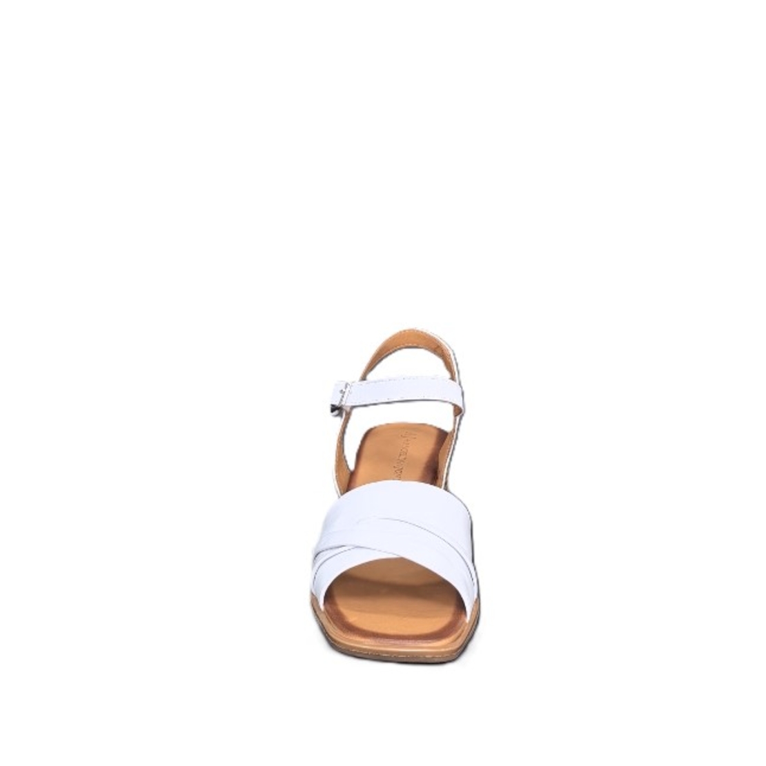 Women's elegant sandals / genuine leather / white /7837-1