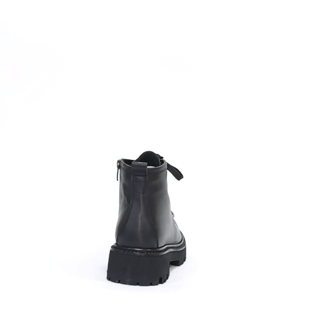 Women's casual boots made of natural leather in black/7333