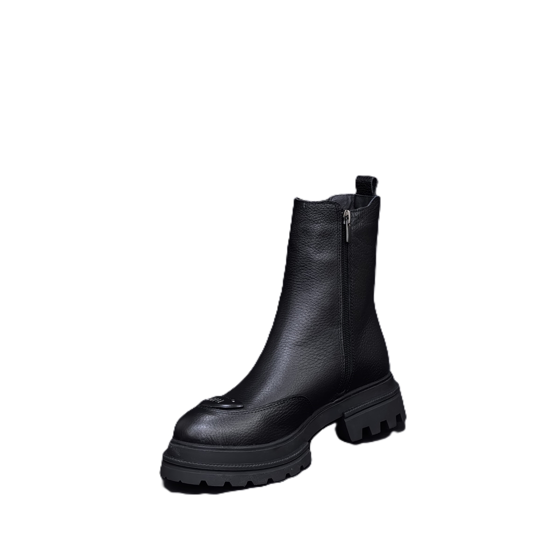 Дамски ежедневни боти / естествена кожа /  7908/ черно