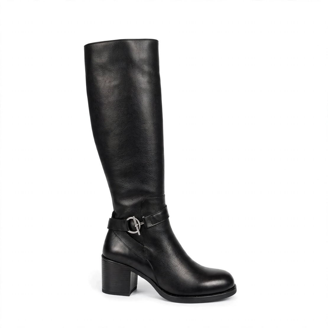 Elegant women's boots / genuine leather / 722-42 / black