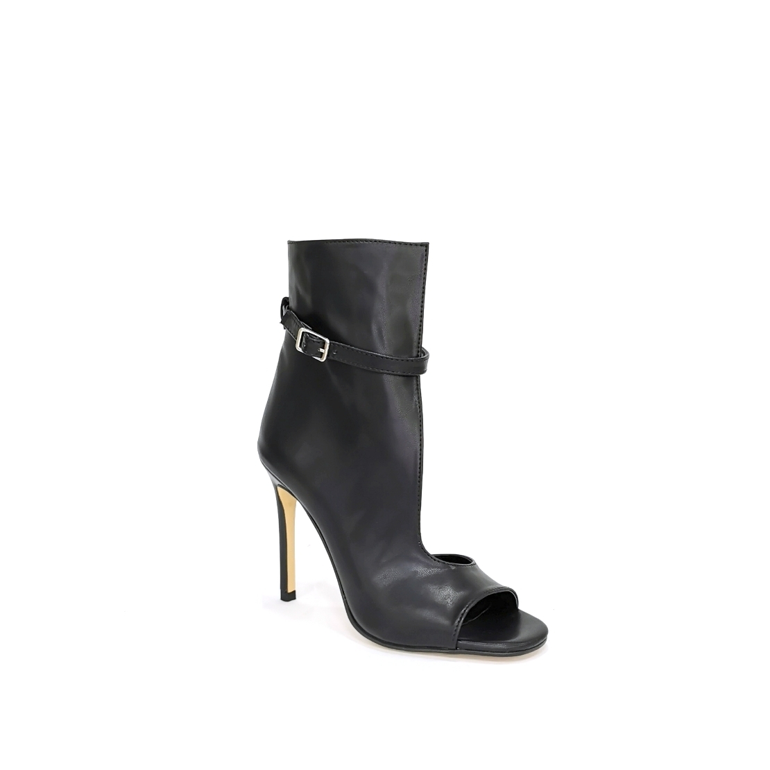 Women's elegant sandals / eco leather / black/7212