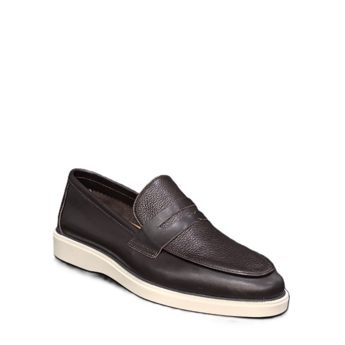 Men's moccasins/ loafers/ genuine leather/702-3/brown