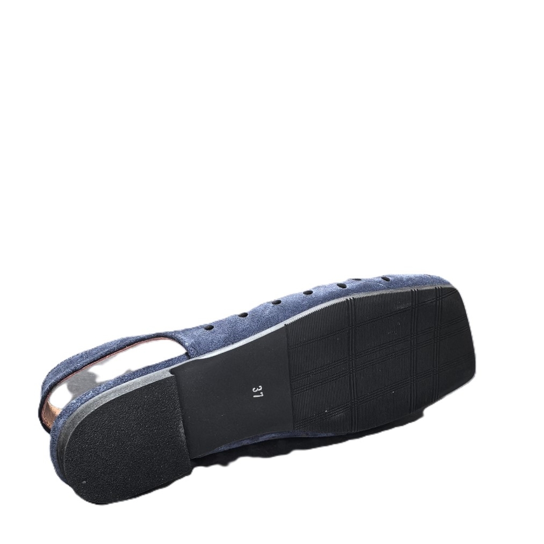 Women's moccasins/slippers / genuine leather/716-42/blue