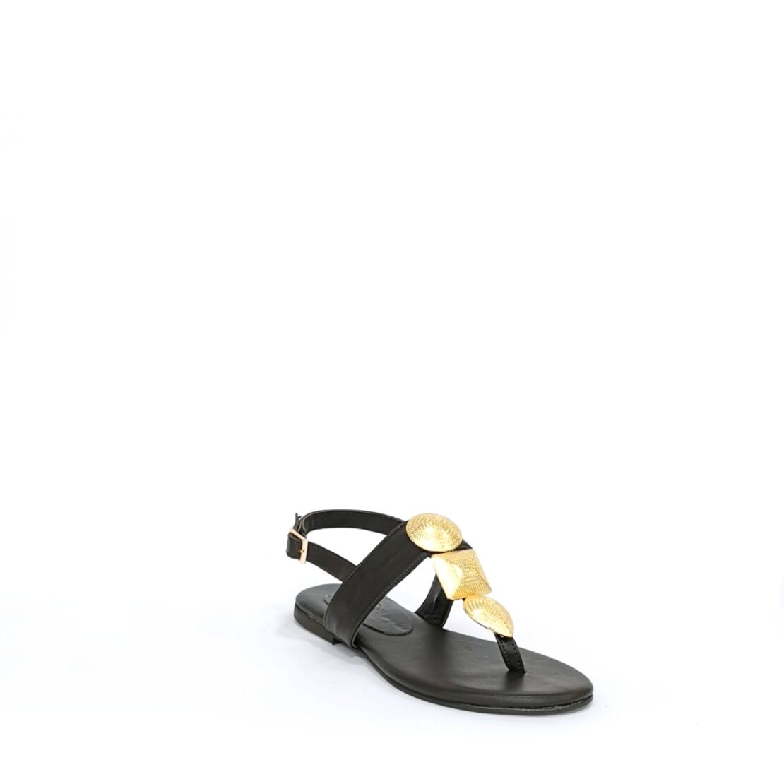 Women's sandals / natural leather / dark brown /7280