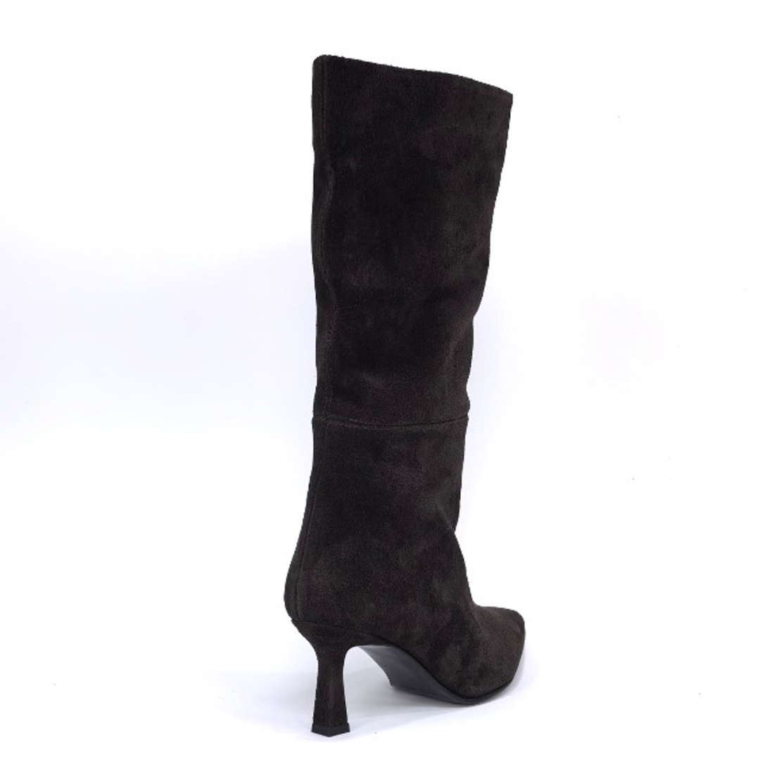 Дамски елегантни ботуши / естествена кожа / велур /714-53/кафяво