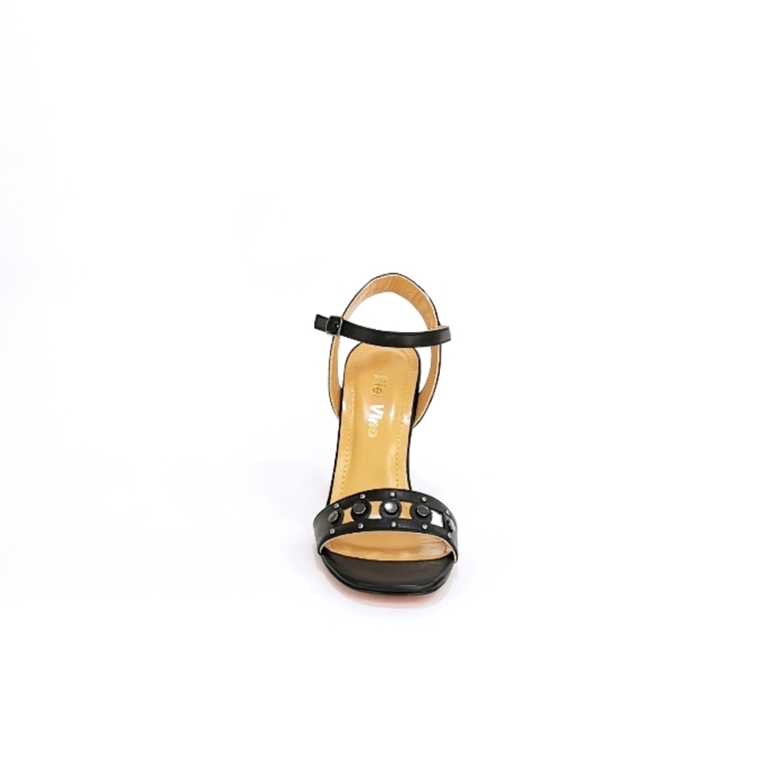 Women's elegant sandals/natural leather / black/71233
