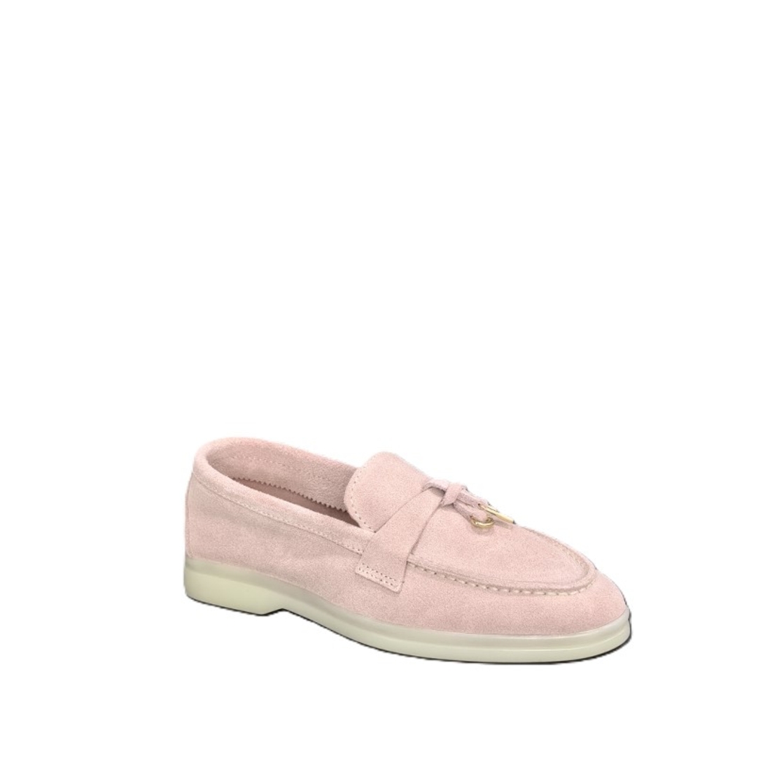 Women's moccasins / loafers / genuine leather / 77-50 / powder