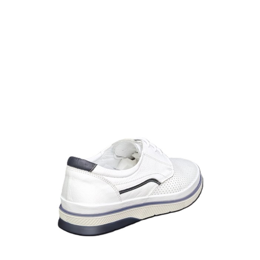 Мъжки мокасини / лоуфъри  / естествена кожа / 7426/бяло/ анатомична стелка