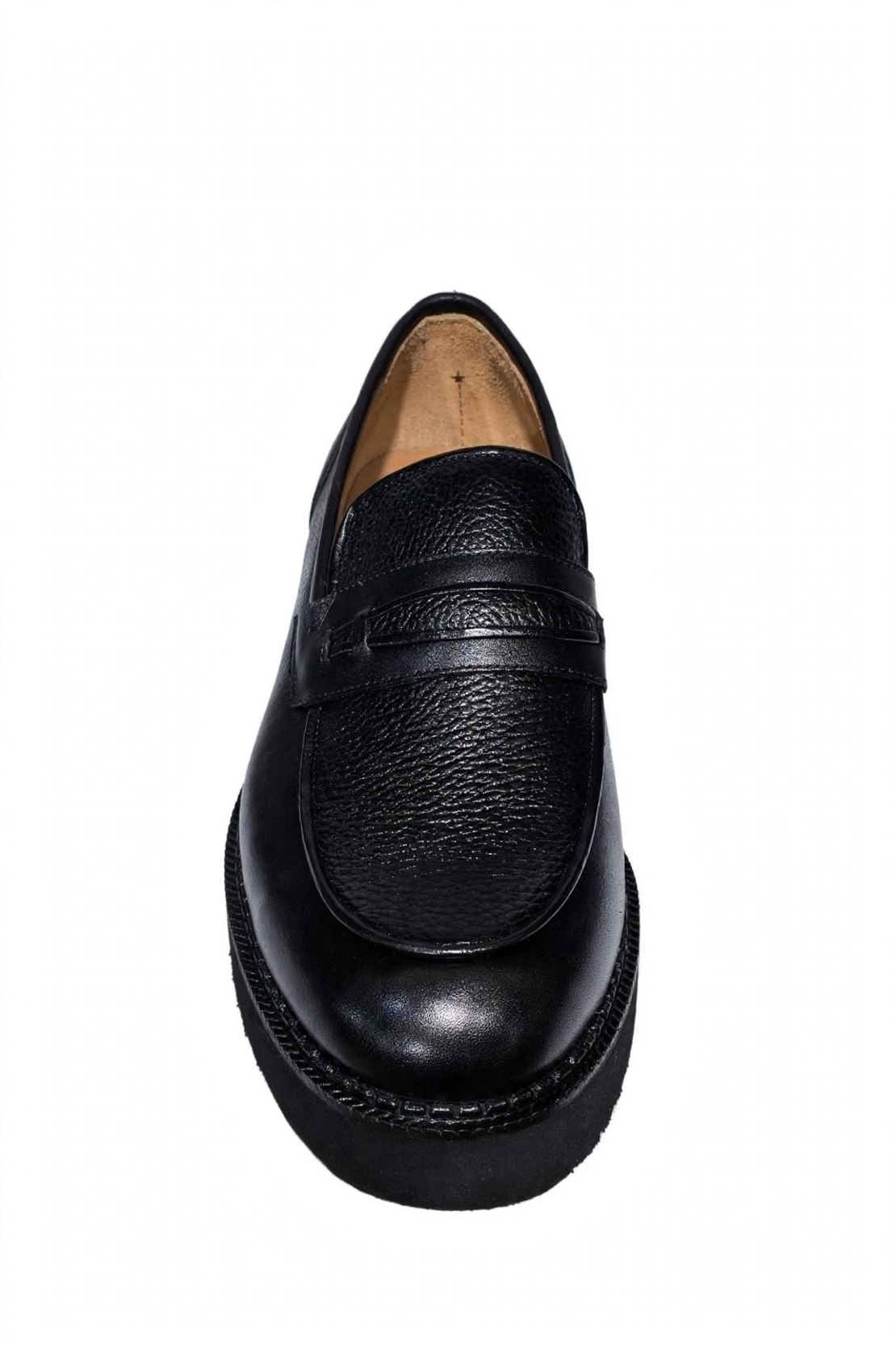 Men's elegant shoes/loafers / genuine leather / 766 / black