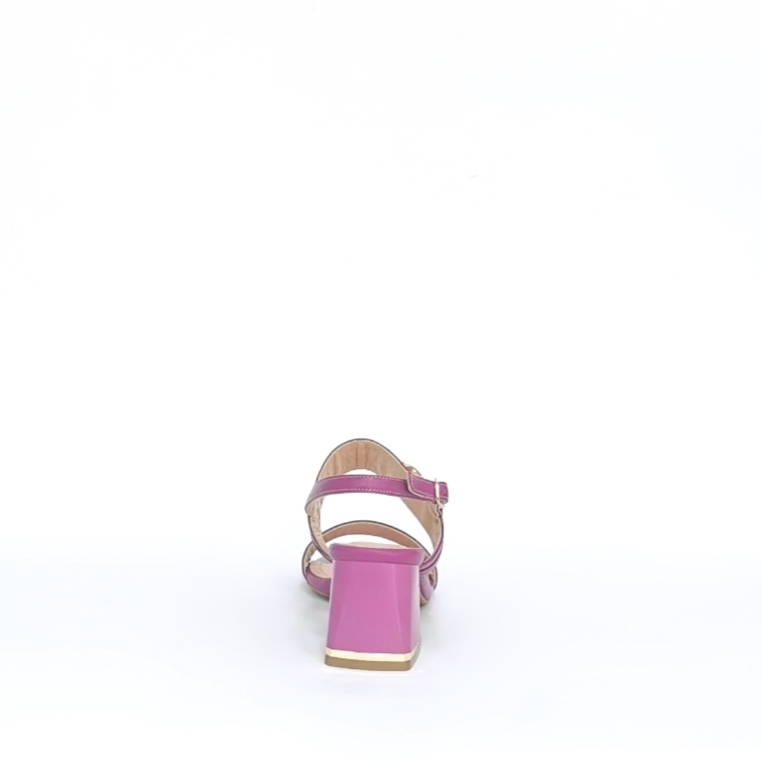 Women's elegant sandals / natural leather / purple /7477
