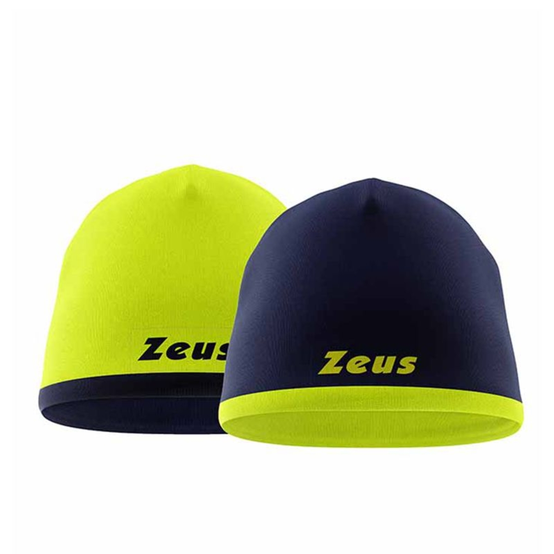 Двулицева Зимна Шапка ZEUS Reversible Zuccotto Bikolor Blu/Giallo fluo