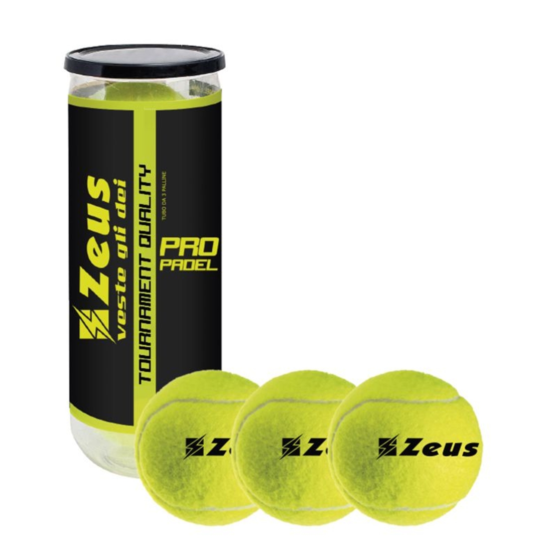 Топки За Падел ZEUS Palline Pro Padel 3 PZ Giallo Fluo